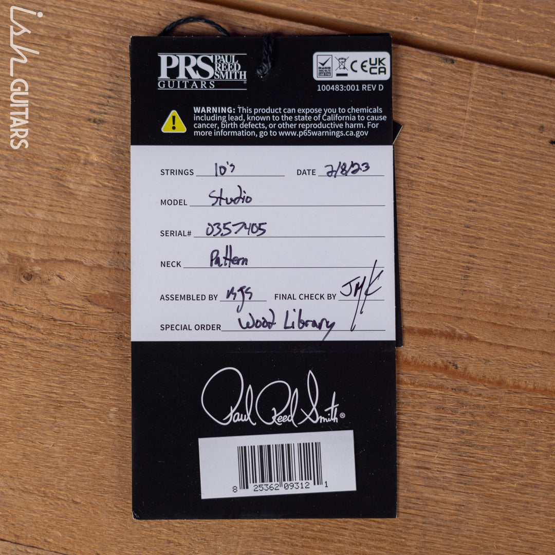 PRS Studio Wood Library 10-Top Aquableux Purple Burst
