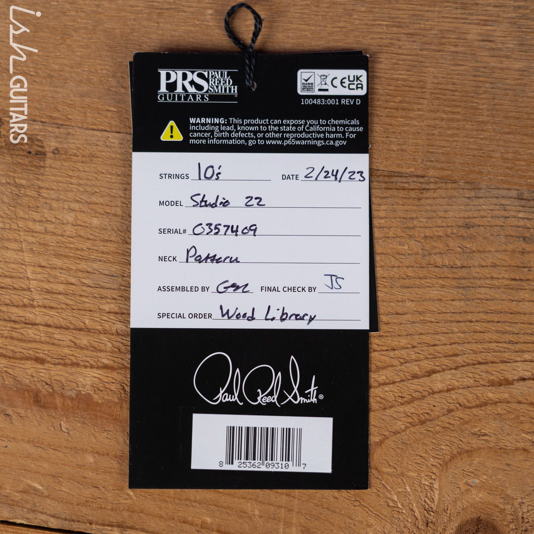 PRS Studio Wood Library 10-Top Copperhead Burst