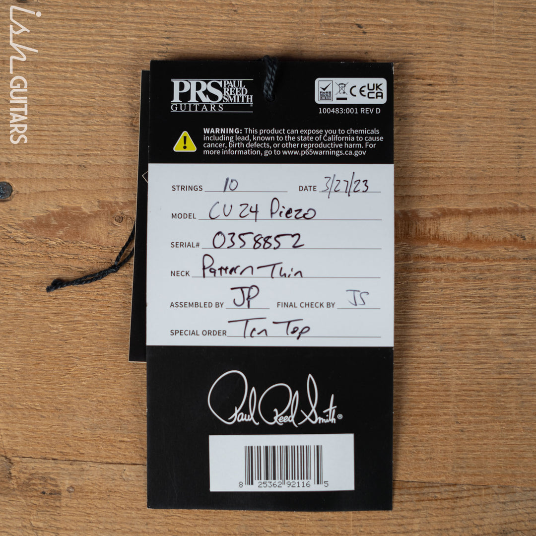 PRS Custom 24 Piezo 10-Top McCarty Sunburst