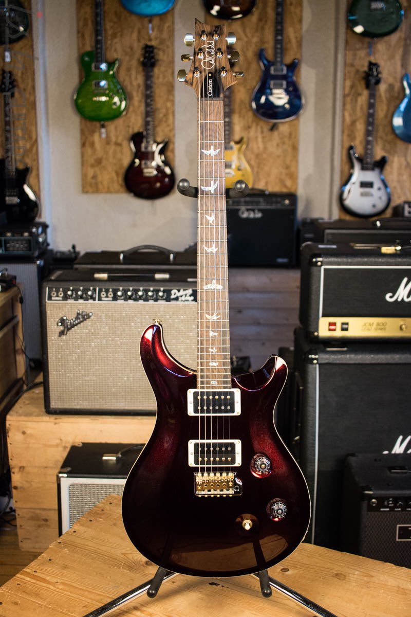 Paul Reed Smith Custom 24 Custom Color Candy Apple Red w/ Gold Hybrid Hardware Artist Pack Inlays Flame Maple Neck and Ziricote Fretboard