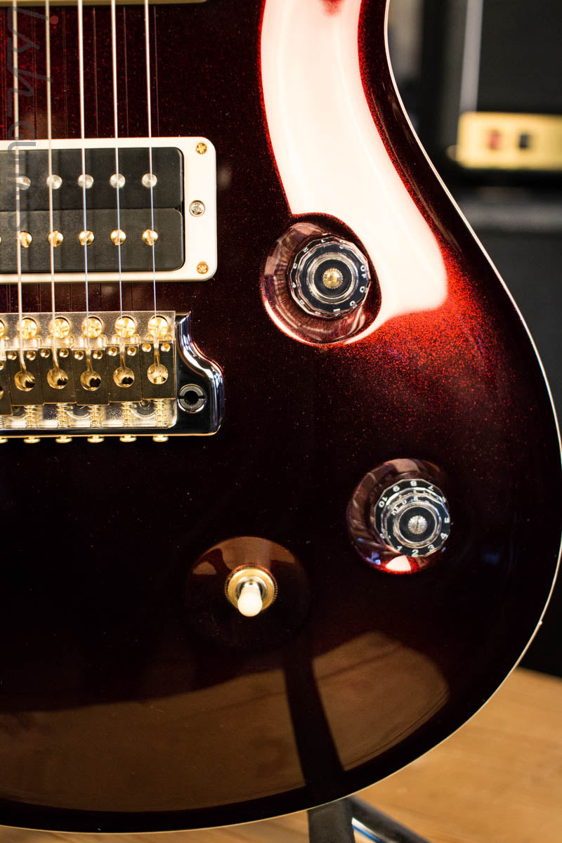 Paul Reed Smith Custom 24 Custom Color Candy Apple Red w/ Gold Hybrid Hardware Artist Pack Inlays Flame Maple Neck and Ziricote Fretboard
