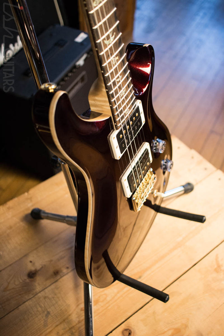 Paul Reed Smith Custom 24 Custom Color Candy Apple Red w/ Gold Hybrid Hardware Artist Pack Inlays Flame Maple Neck and Ziricote Fretboard