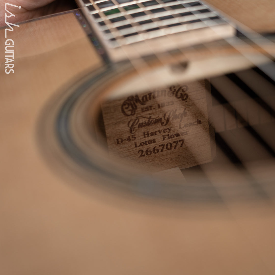 Martin Custom Shop D-45 Harvey Leach Lotus Flower