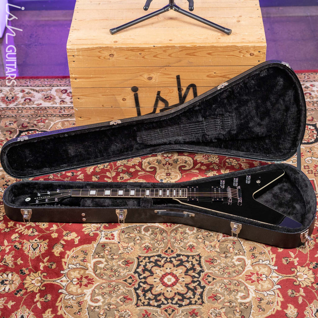 2016 Reverend Volcano RA Flying V Black