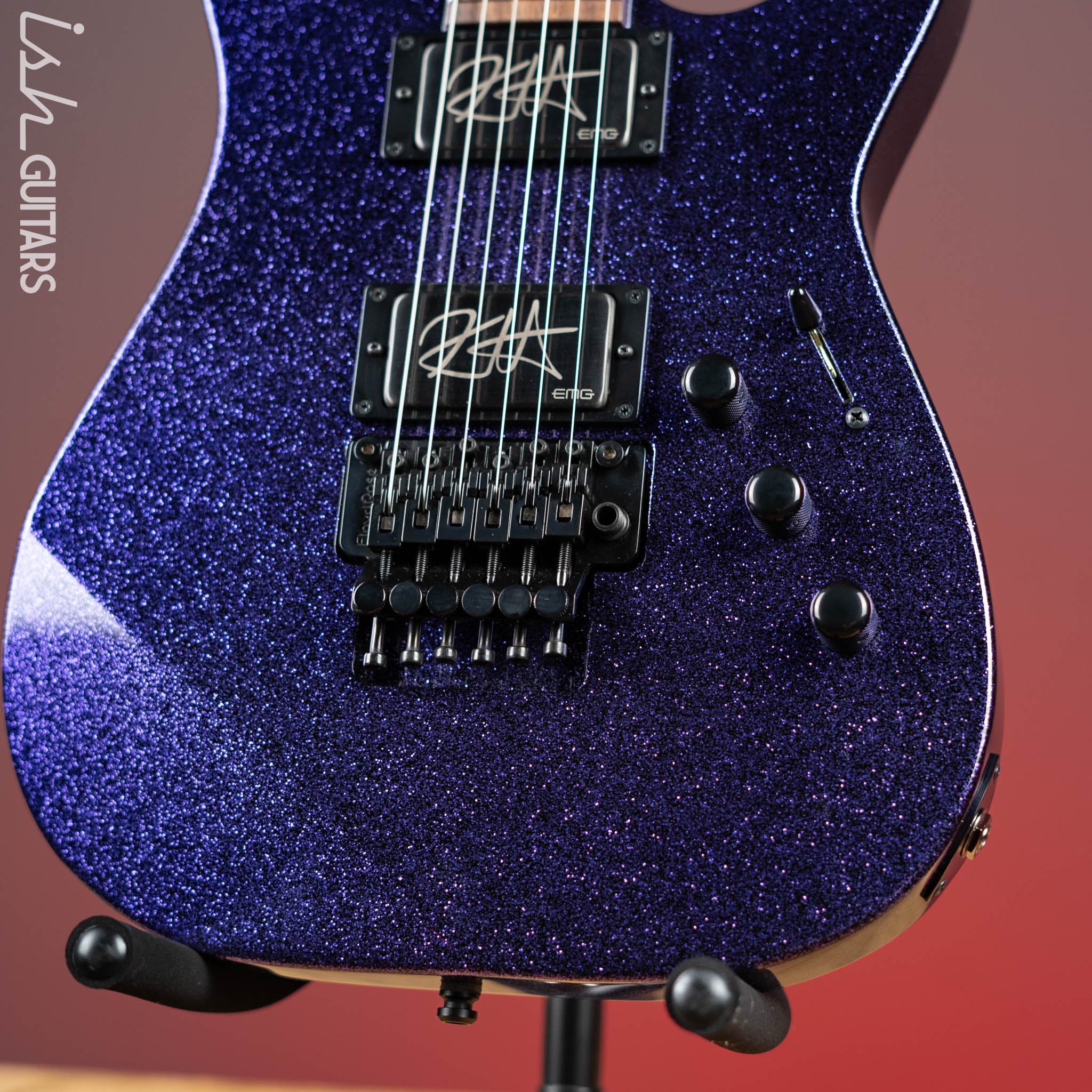 ESP KH-2 Kirk Hammett Signature Electric Guitar Purple Sparkle