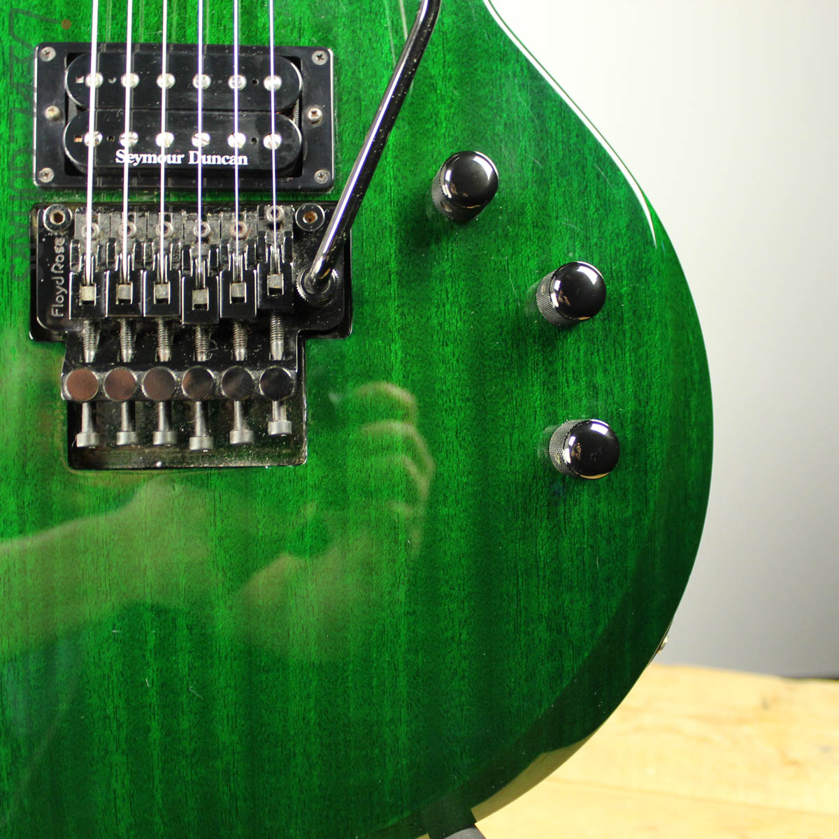 1997 ESP Eclipse Custom Floyd Rose Translucent Emerald Green – Ish
