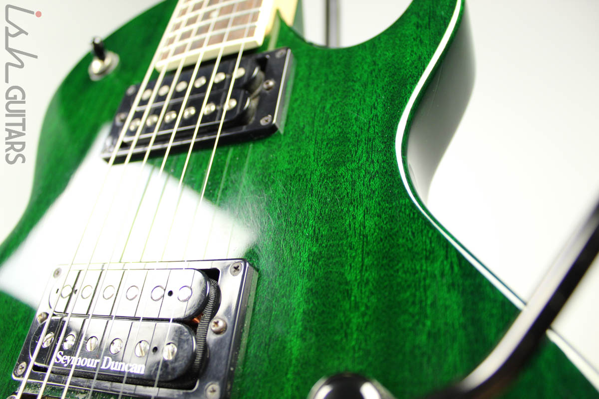 1997 ESP Eclipse Custom Floyd Rose Translucent Emerald Green – Ish