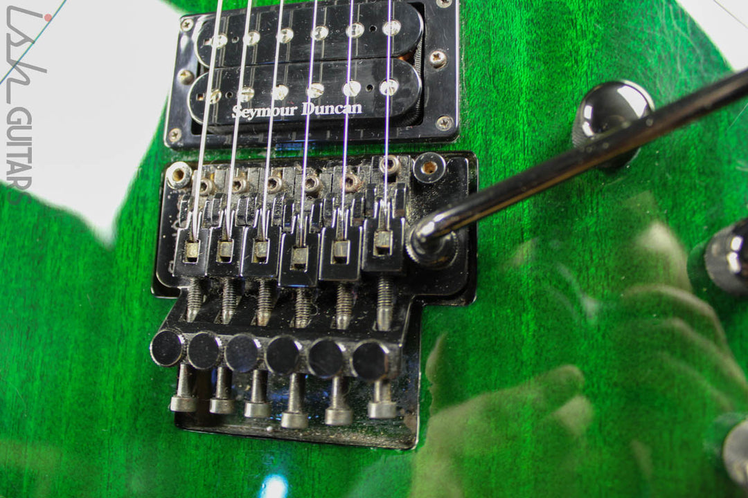 1997 ESP Eclipse Custom Floyd Rose Translucent Emerald Green