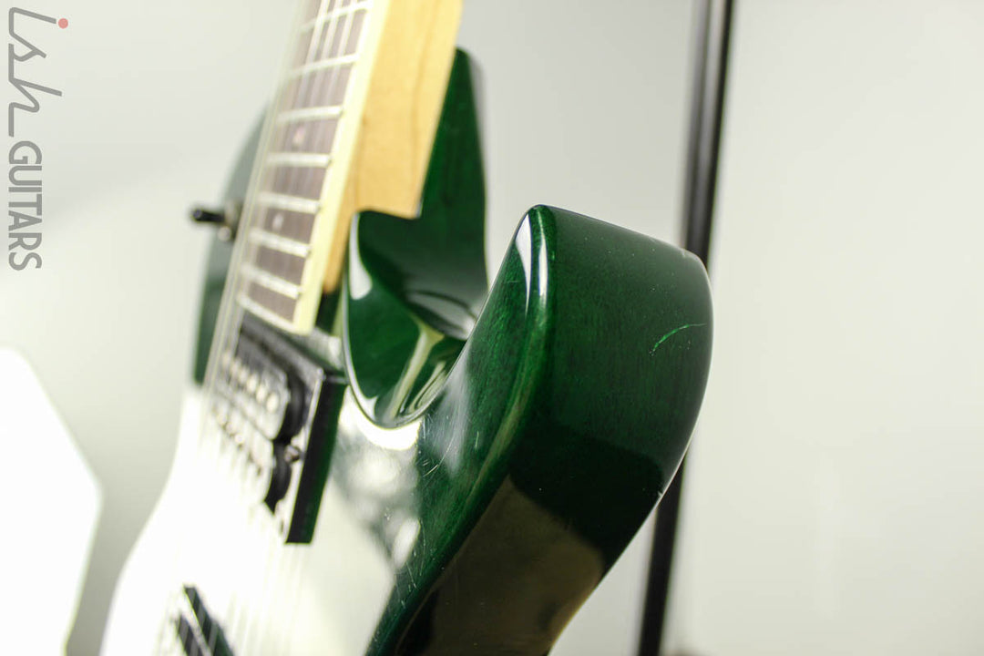 1997 ESP Eclipse Custom Floyd Rose Translucent Emerald Green