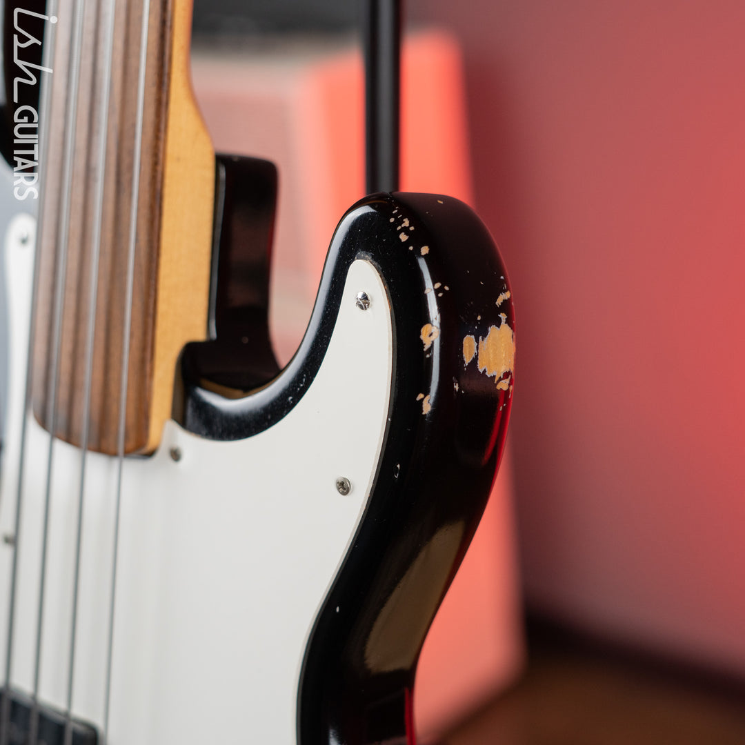 1972 Fender Fretless Precision Bass Black