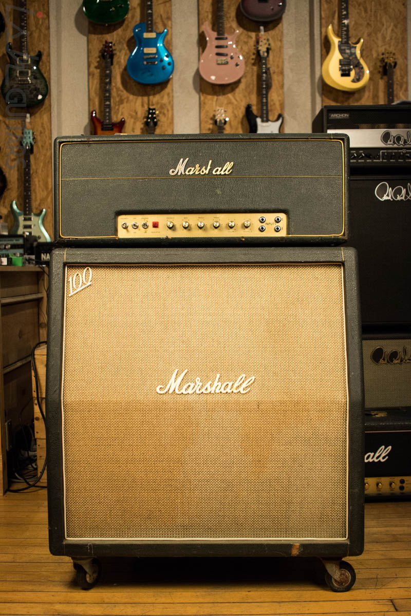 1968 Marshall Plexi Amplifier Head &amp; 68/69 Marshall Slant 4x12 Cabinet w/ Magus Ultimate Attenuator