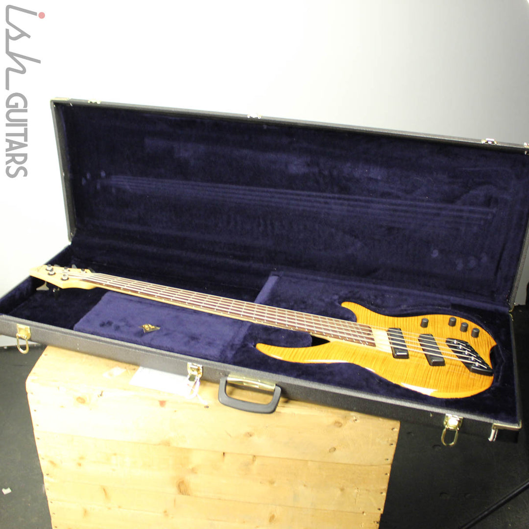 2003 Dingwall Afterburner I Flamed Maple Amber Fanned Fret Bass