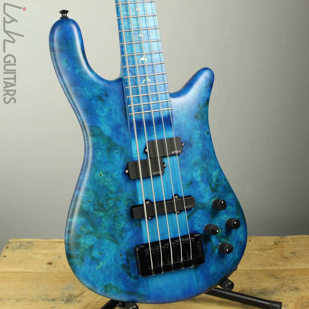 Spector NS-5XL Ish Limited 2018 Buckeye Burl Coral Blue Bass