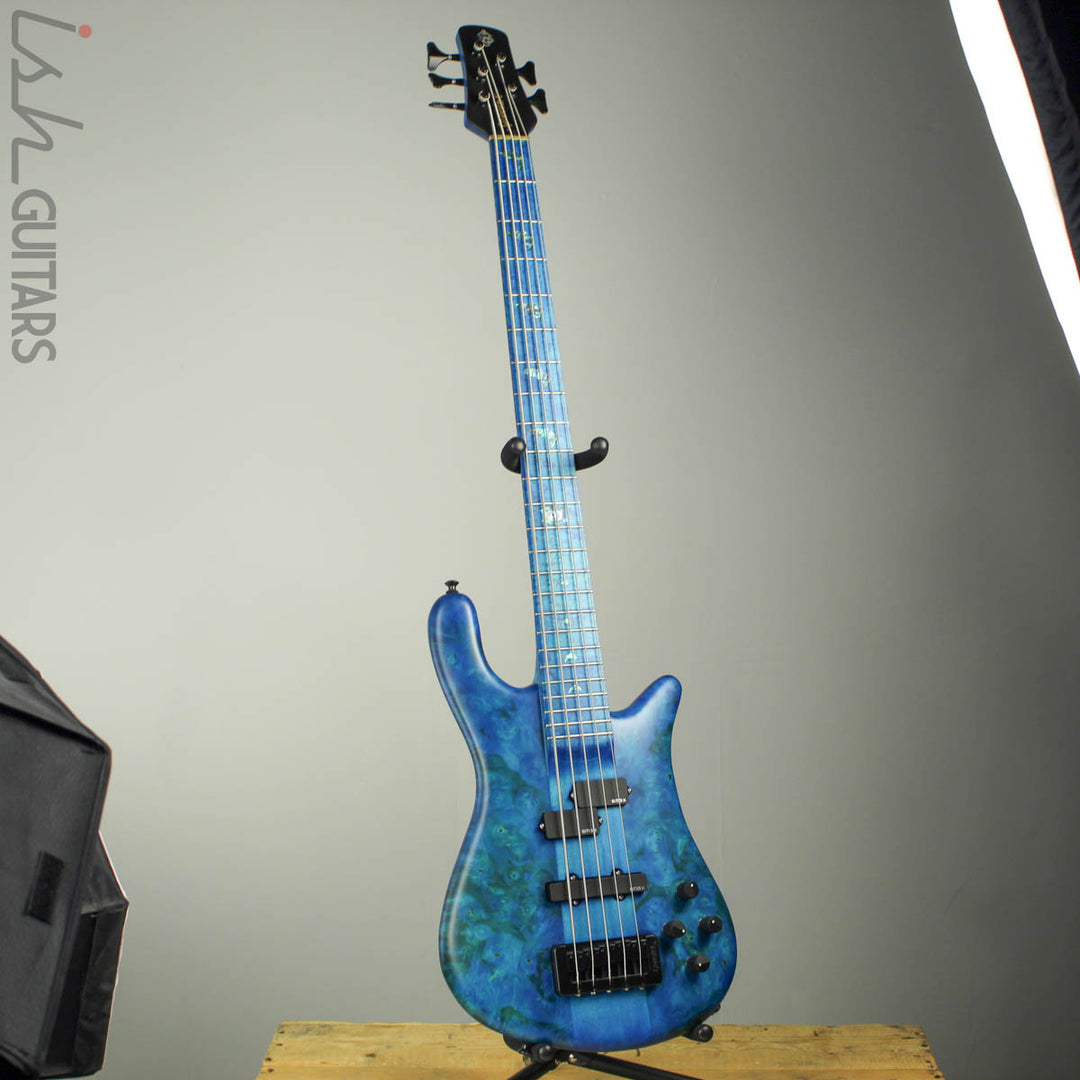 Spector NS-5XL Ish Limited 2018 Buckeye Burl Coral Blue Bass