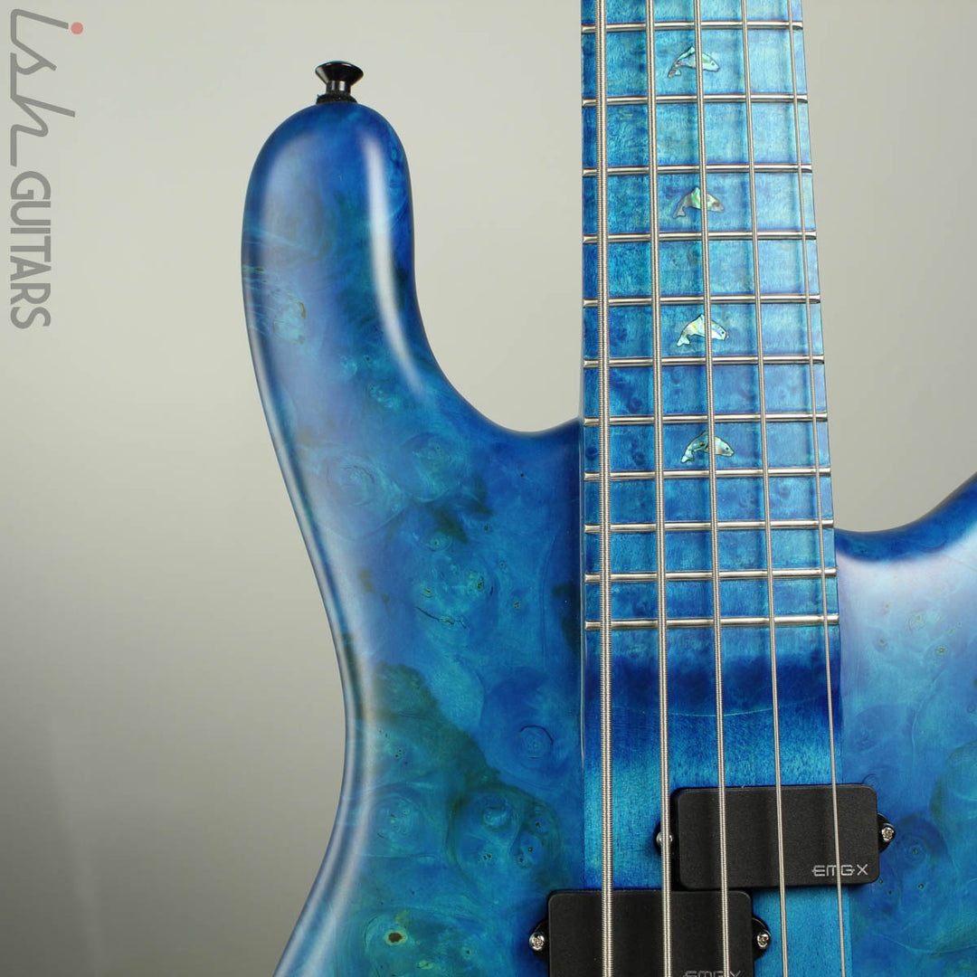 Spector NS-5XL Ish Limited 2018 Buckeye Burl Coral Blue Bass