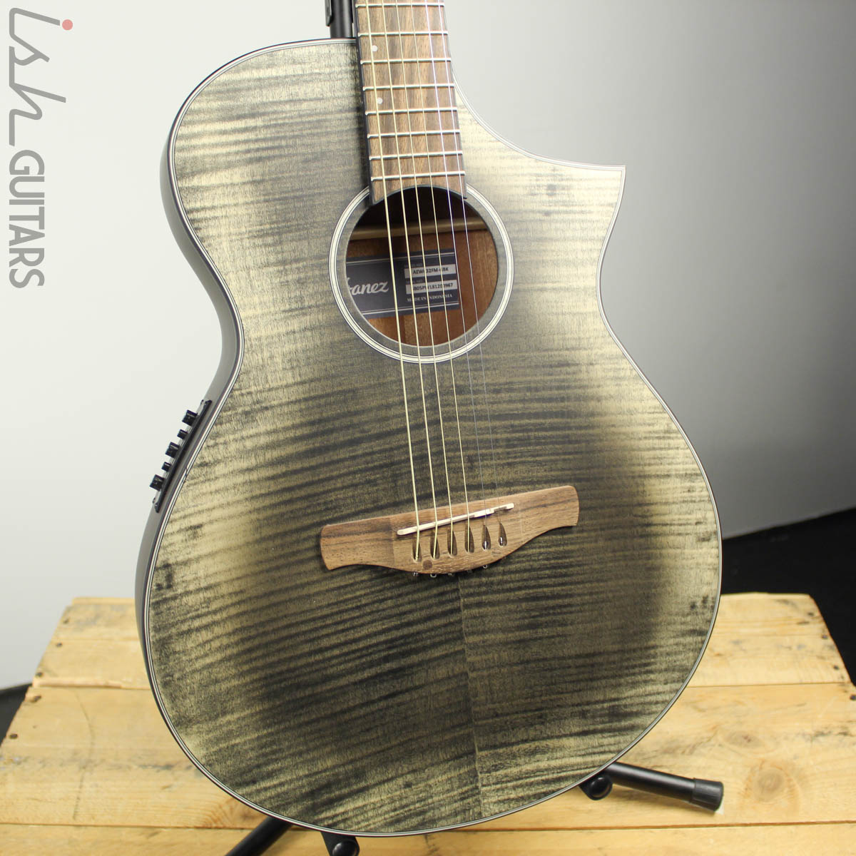 Ibanez AEWC32FM Acoustic Electric Guitar - Glacier Black Low Gloss