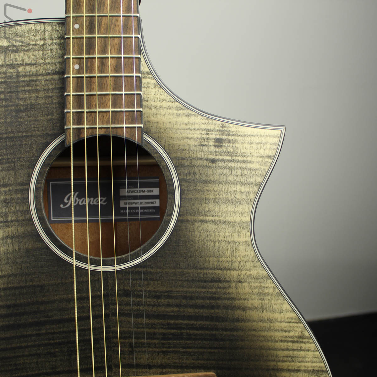 Ibanez AEWC32FM Acoustic Electric Guitar - Glacier Black Low Gloss