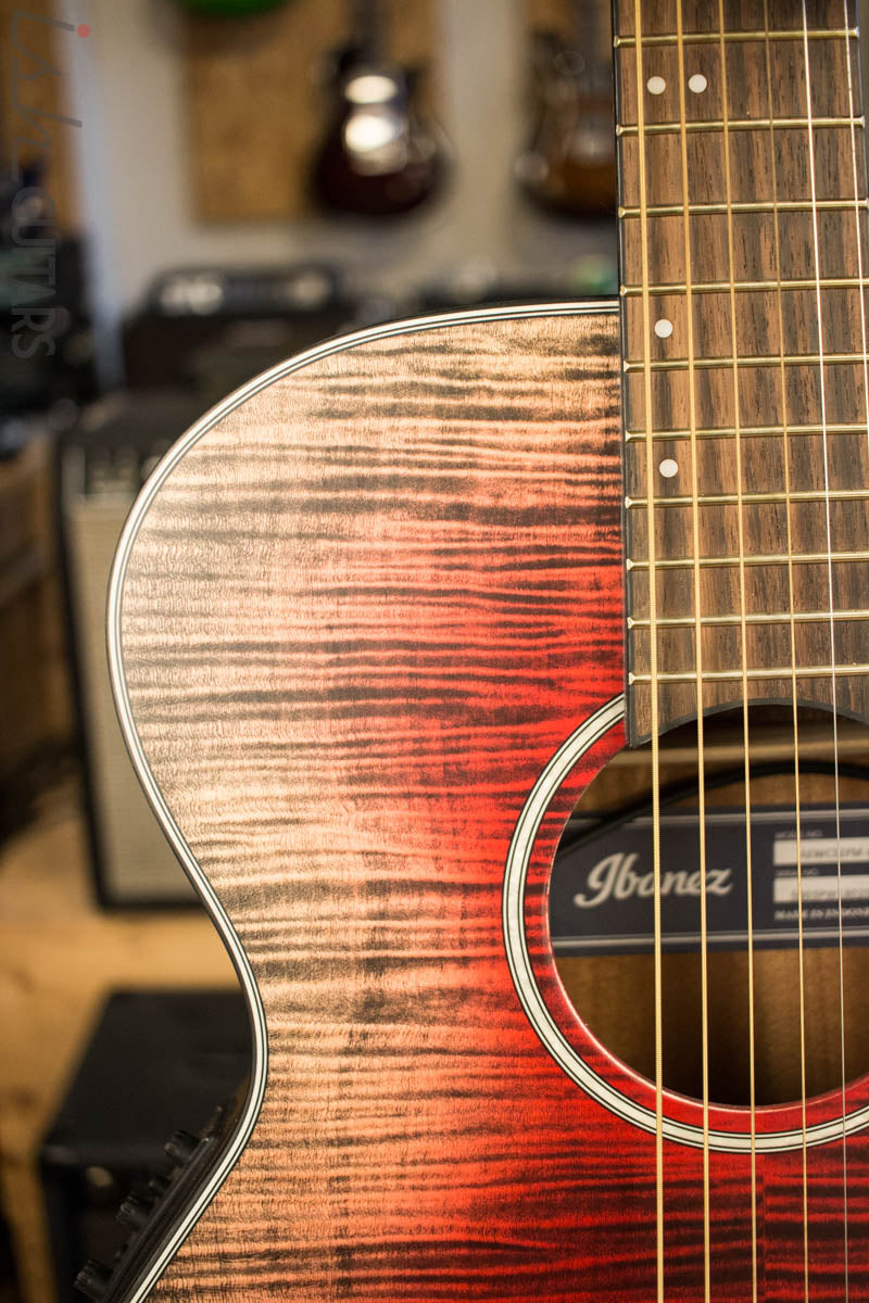Ibanez AEWC32FM Thinline Acoustic-Electric Glacier Red Low Gloss