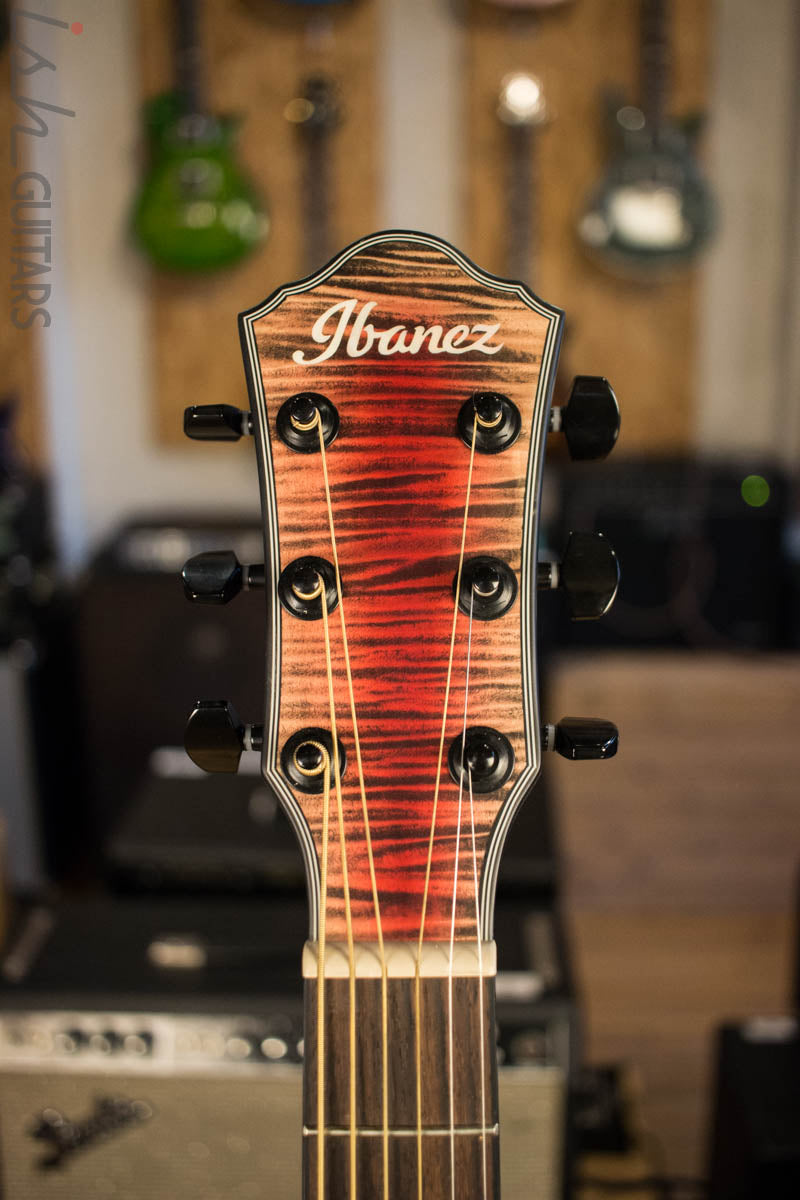 Ibanez AEWC32FM Thinline Acoustic-Electric Glacier Red Low Gloss