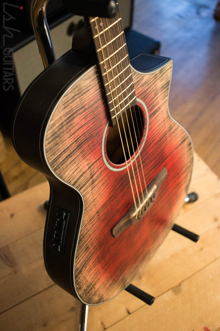 Ibanez AEWC32FM Thinline Acoustic-Electric Glacier Red Low Gloss