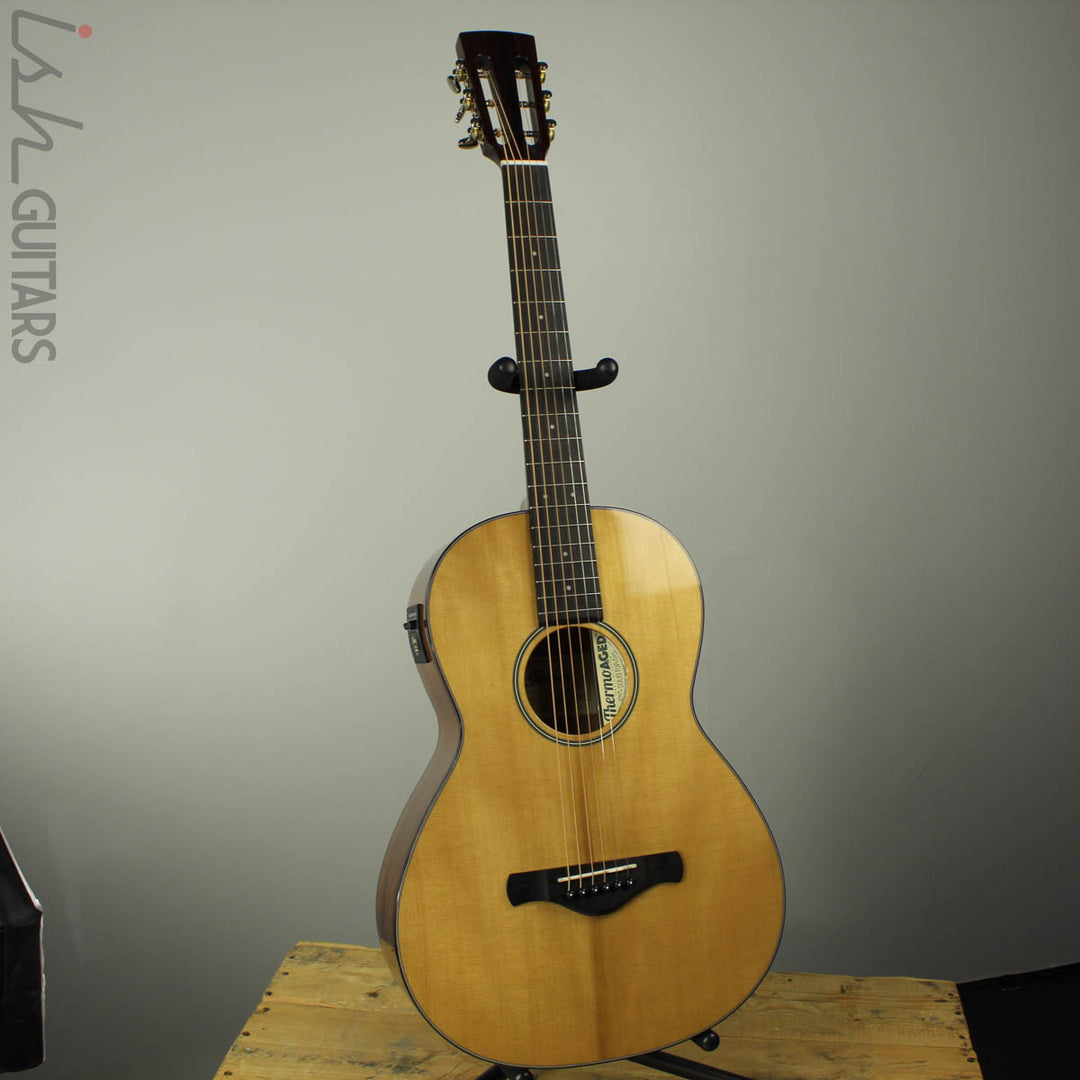 2018 Ibanez AVN9SPE-NT Thermo Aged Parlor Acoustic-Electric Guitar Natural