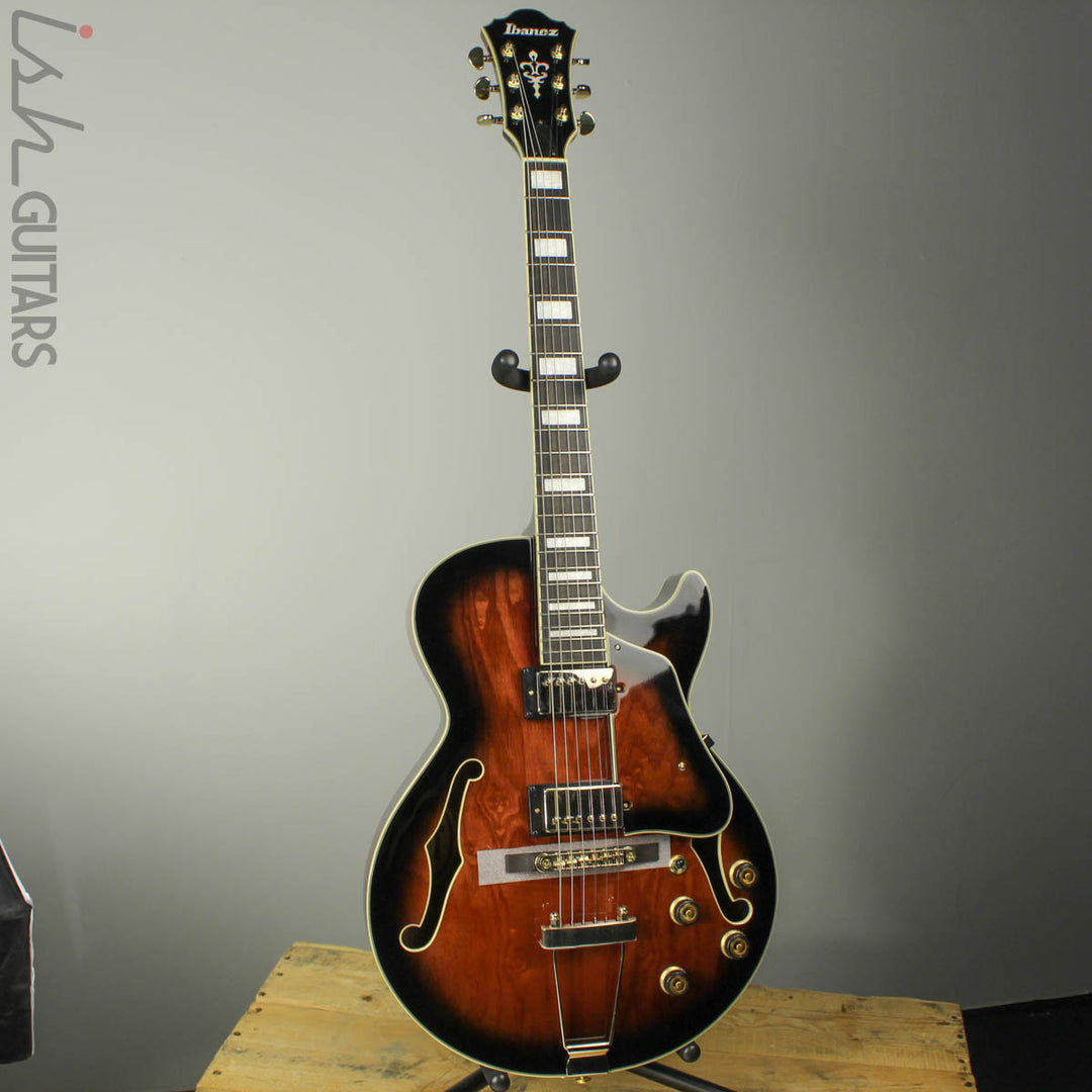 2018 Ibanez Artcore Expressionist AG95QA Dark Brown Sunburst