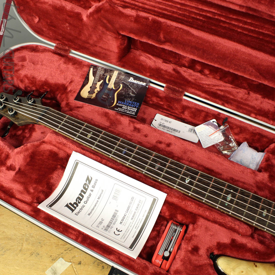 2017 Ibanez 1705BE 5-String Bass Poplar Burl