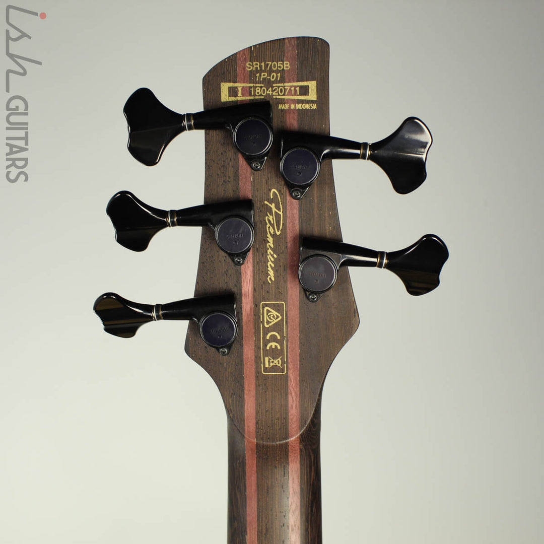 2017 Ibanez 1705BE 5-String Bass Poplar Burl