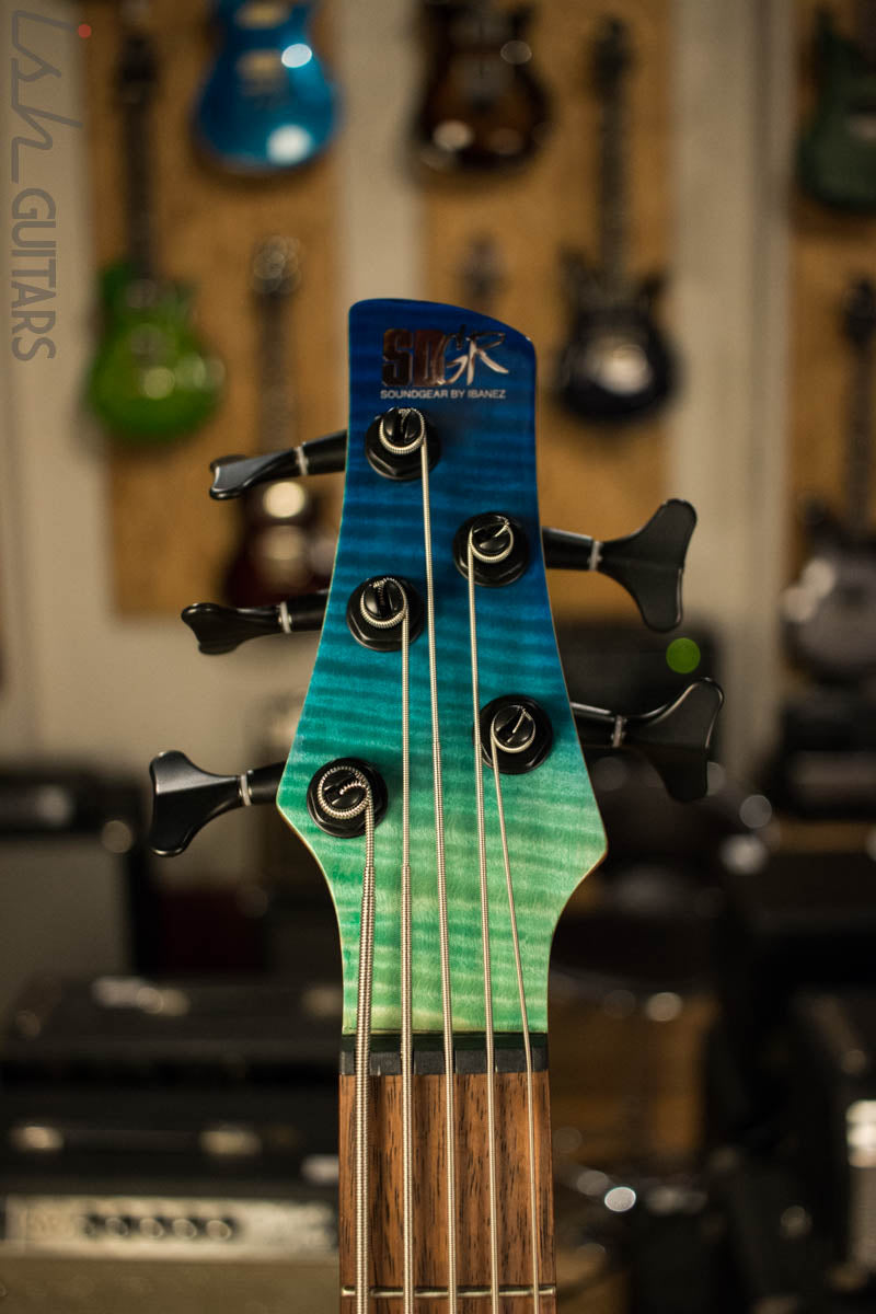 Ibanez SR875BRG Blue Green Fade Electric Bass