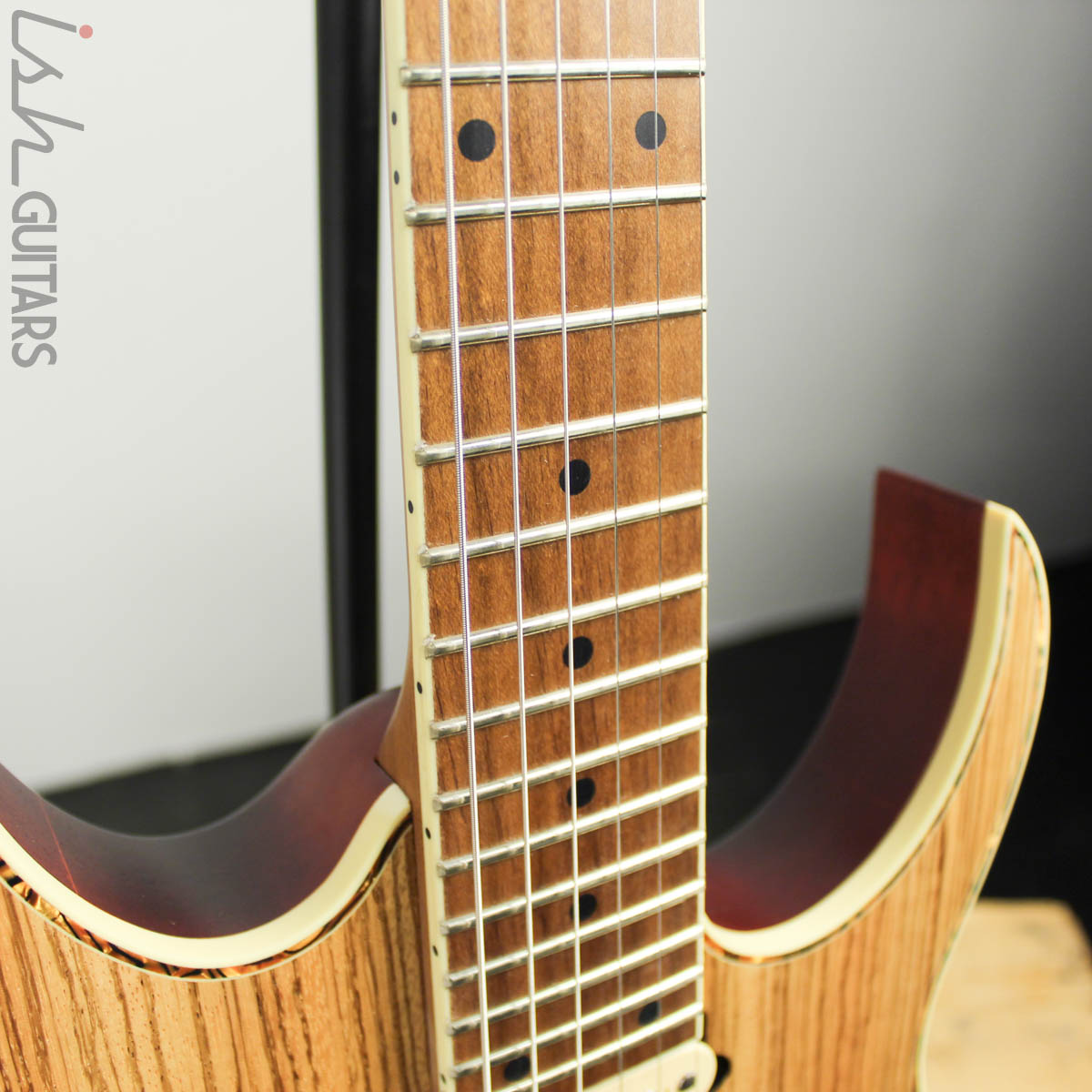Ibanez Exotic RGEW521M Zebrawood Natural Flat B-STOCK – Ish Guitars