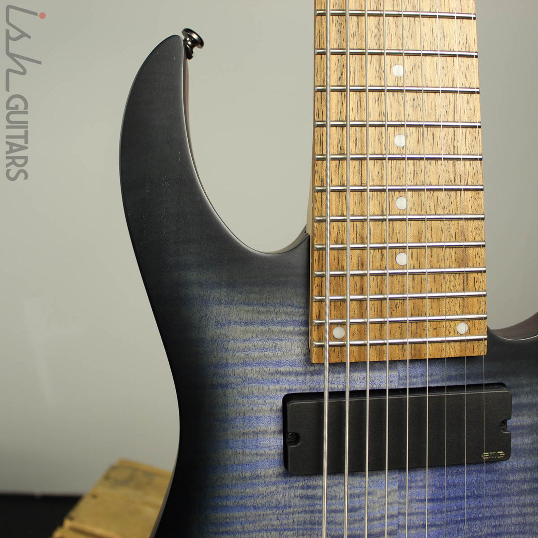 Ibanez RGIR9FME Iron Label 9-String Faded Denim Blue Burst
