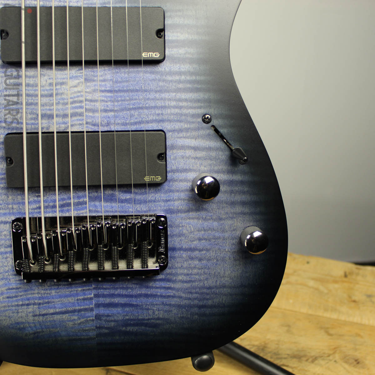 Ibanez RGIR9FME Iron Label 9-String Faded Denim Blue Burst – Ish