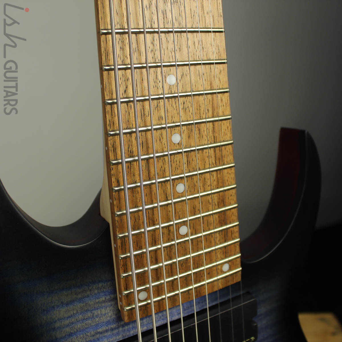 Ibanez RGIR9FME Iron Label 9-String Faded Denim Blue Burst – Ish