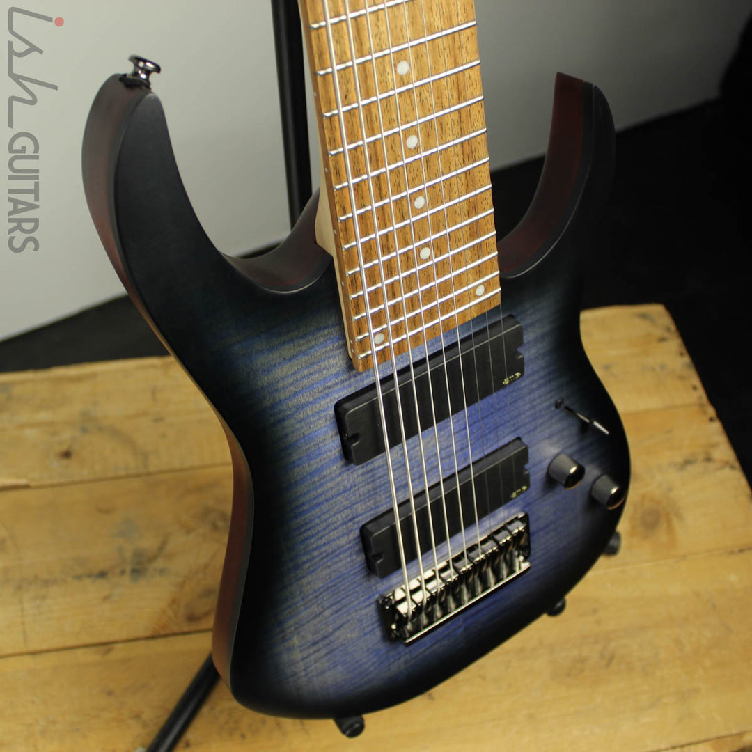 Ibanez RGIR9FME Iron Label 9-String Faded Denim Blue Burst