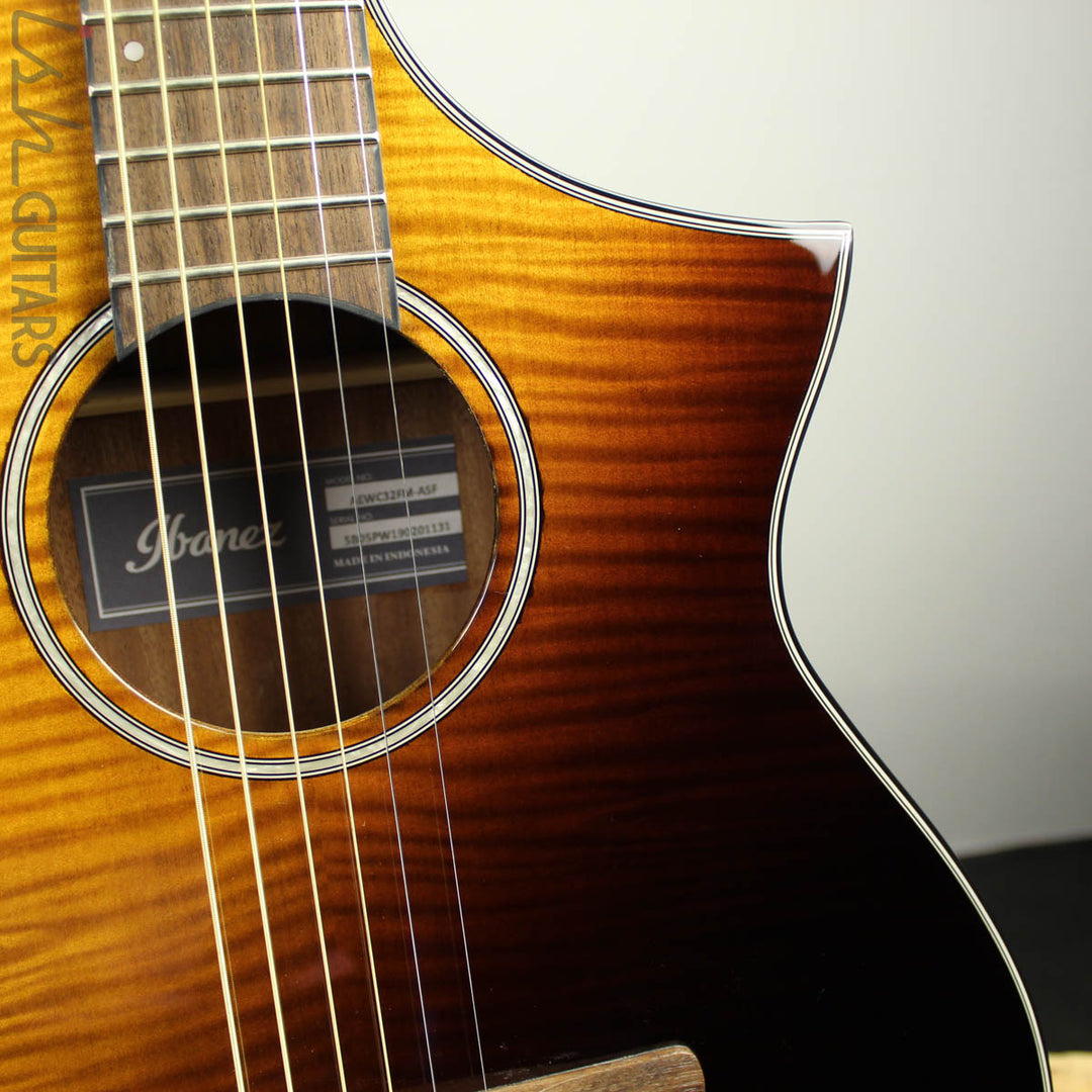 Ibanez AEWC32FM Thinline Amber Sunset Fade B-Stock