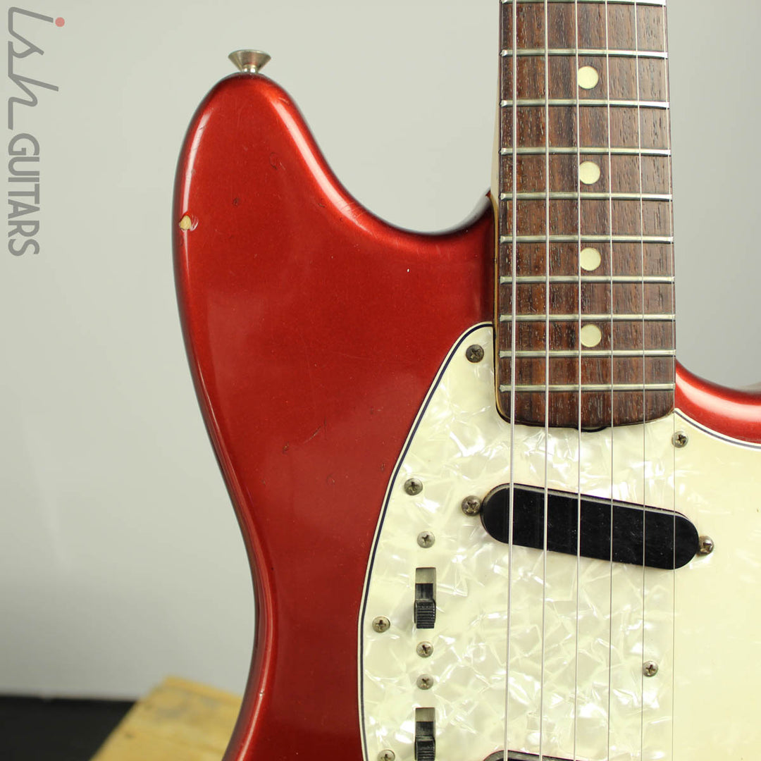 1973 1974 Fender Mustang Red with Competition Racing Stripes (DEMO VIDEO)