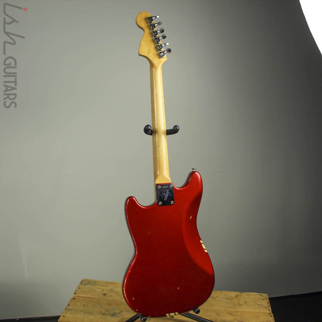 1973 1974 Fender Mustang Red with Competition Racing Stripes (DEMO VIDEO)