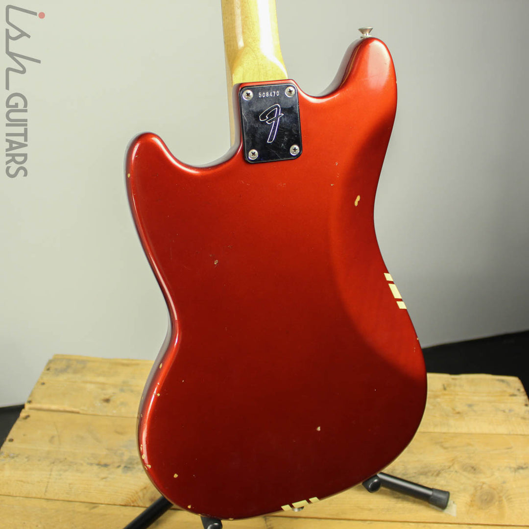 1973 1974 Fender Mustang Red with Competition Racing Stripes (DEMO VIDEO)