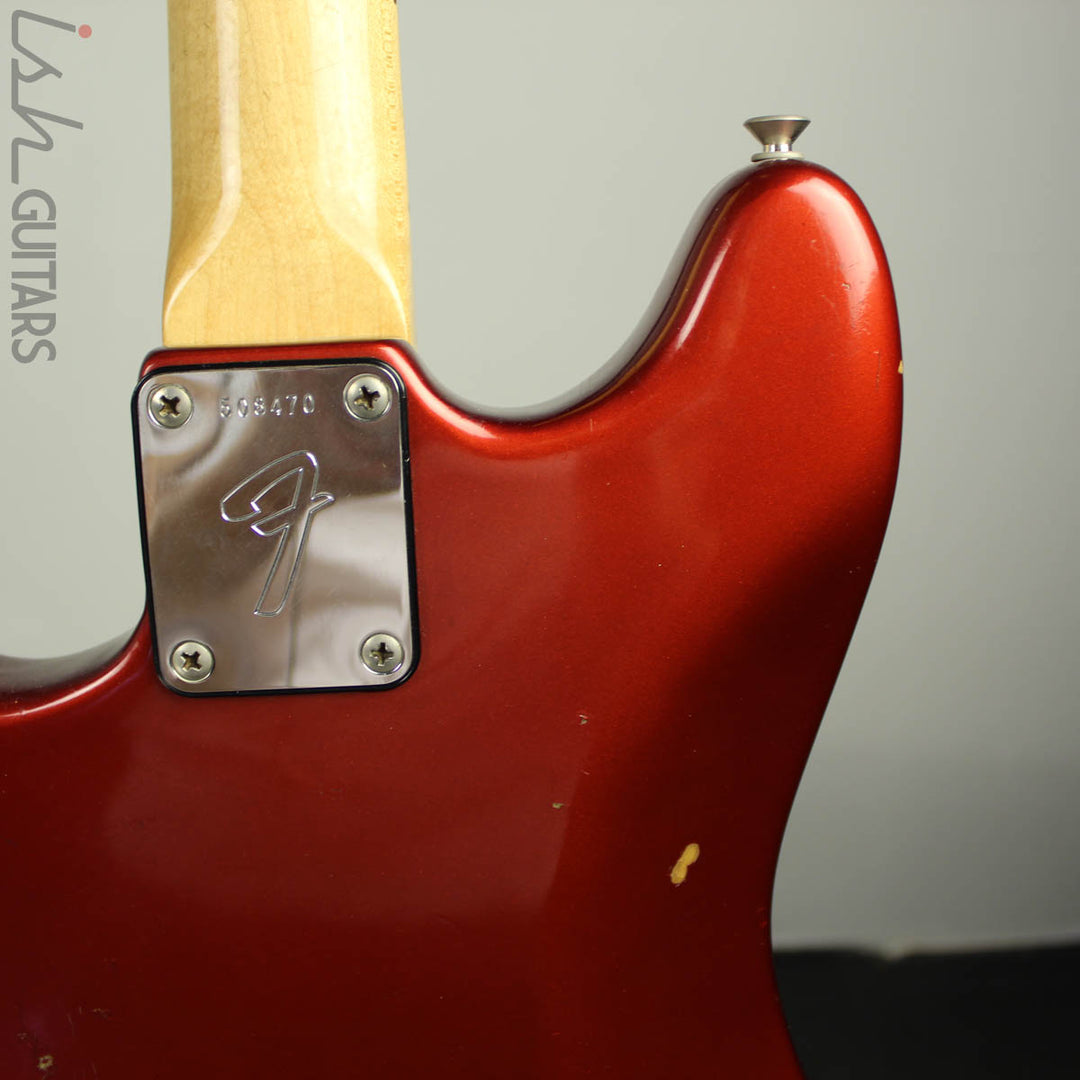 1973 1974 Fender Mustang Red with Competition Racing Stripes (DEMO VIDEO)