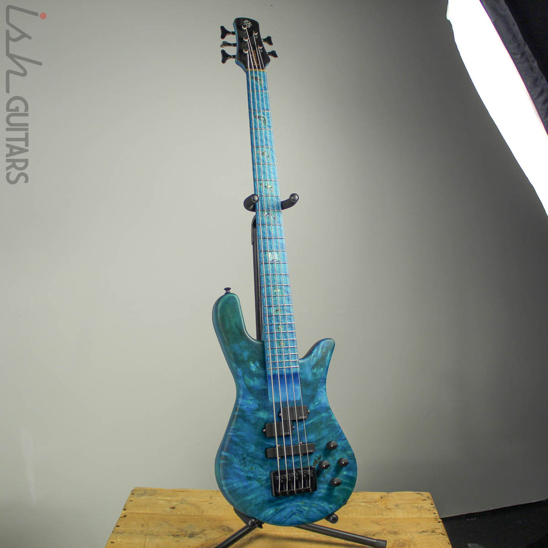 Spector NS-2 5-String Ish Limited Buckeye Burl Coral Blue
