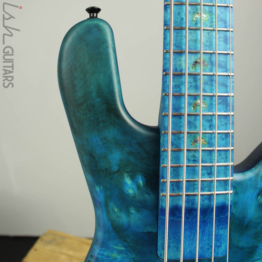 Spector NS-2 5-String Ish Limited Buckeye Burl Coral Blue
