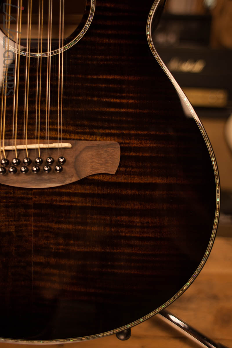 2018 Ibanez Artwood AEWC4012FM Tiger Burst Hi Gloss 12 String Acoustic