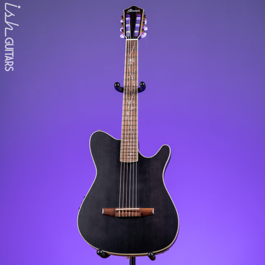 Ibanez TOD10N Tim Henson Signature Nylon Acoustic-Electric Guitar Transparent Black Flat