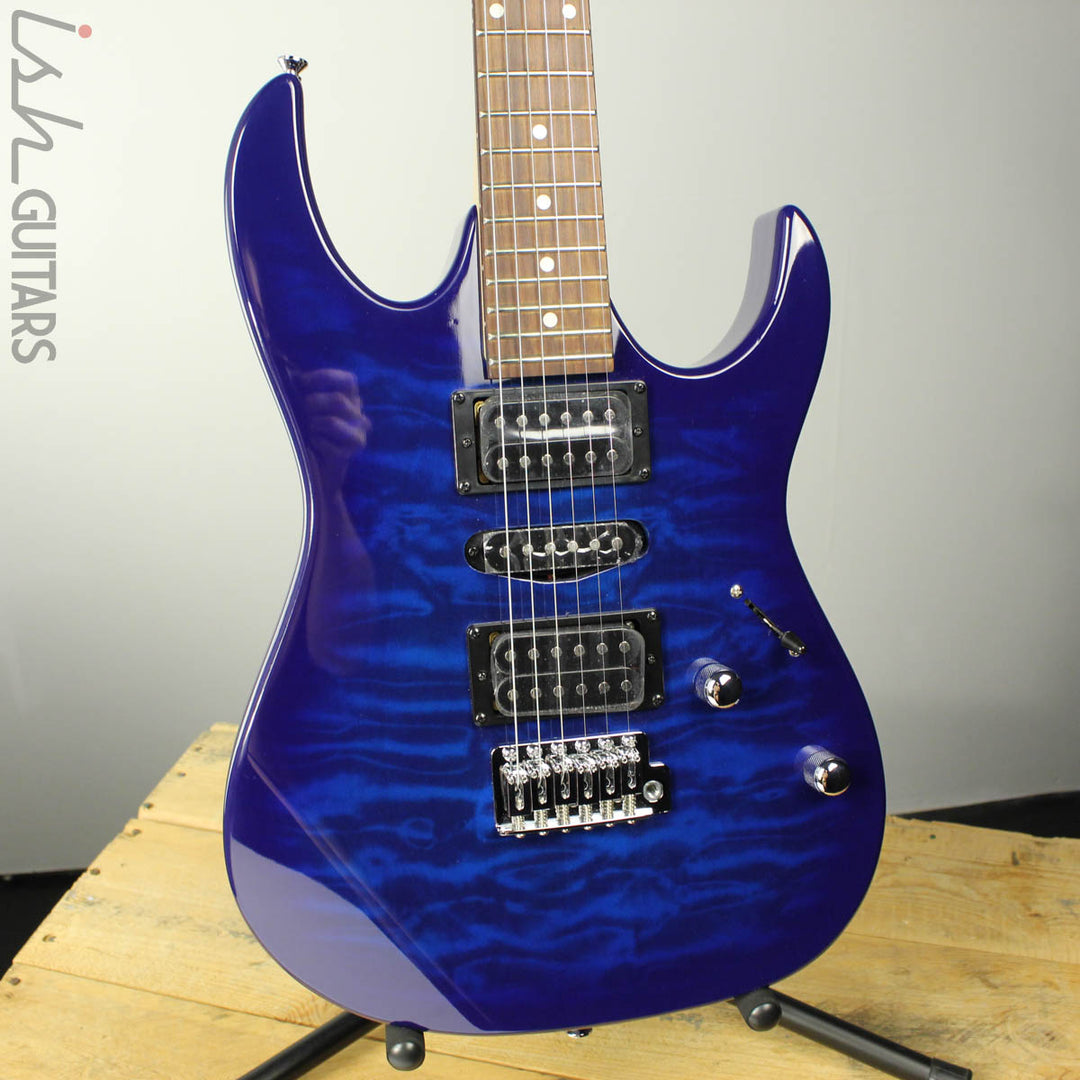 2018 Ibanez Gio GRX70QA Transparent Blue Burst