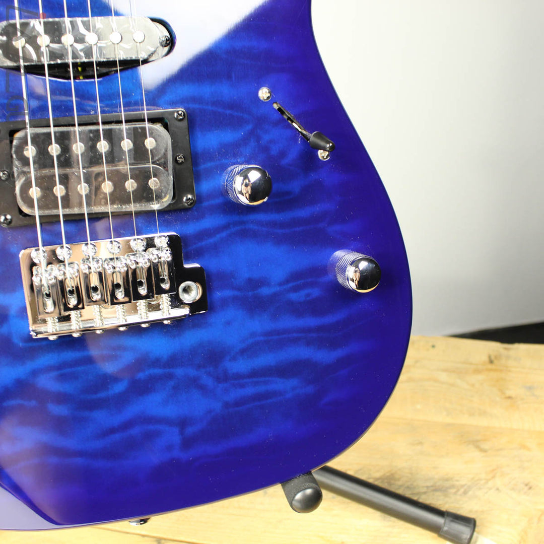 2018 Ibanez Gio GRX70QA Transparent Blue Burst