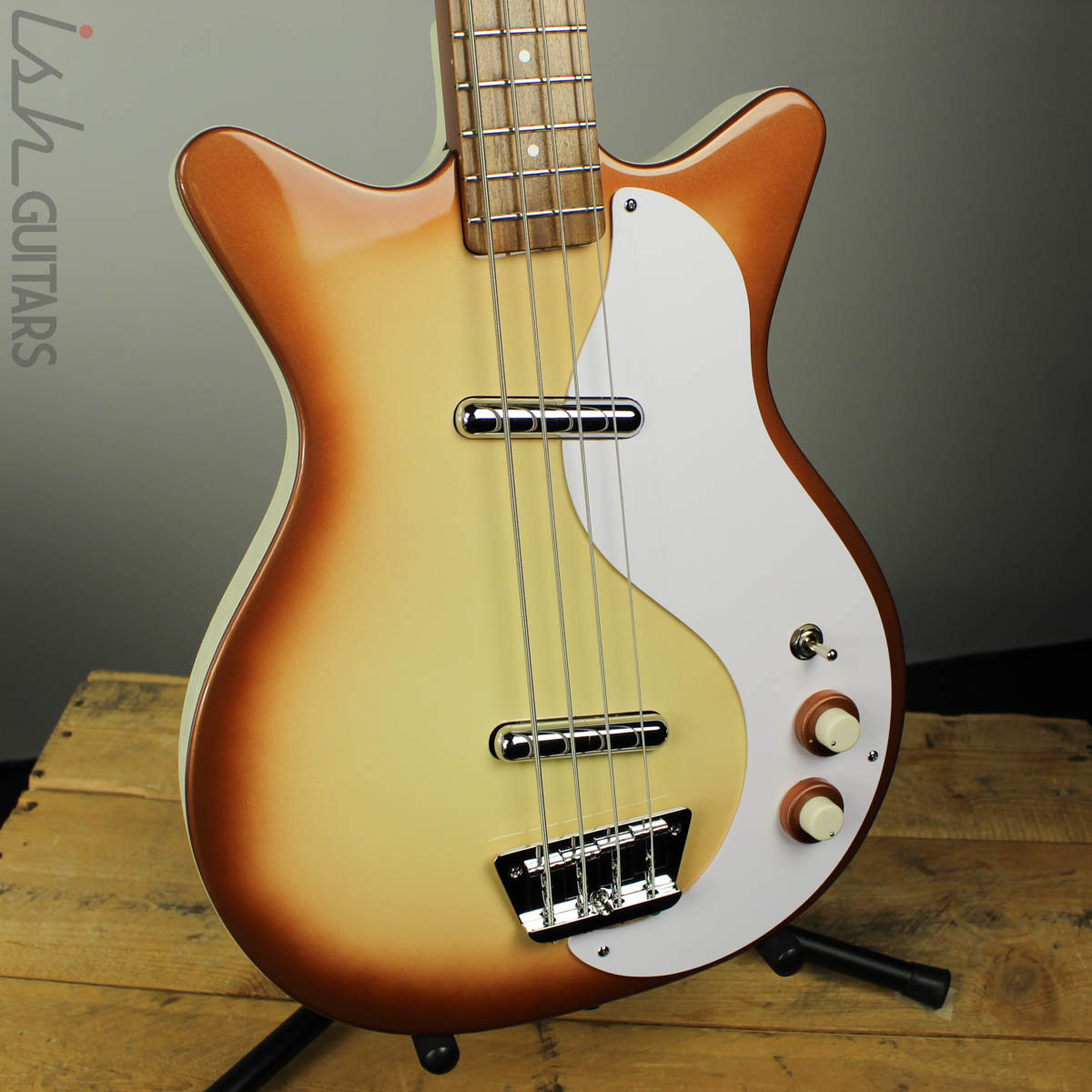 Danelectro 59DC Long Scale Bass Guitar Copper Burst – Ish Guitars