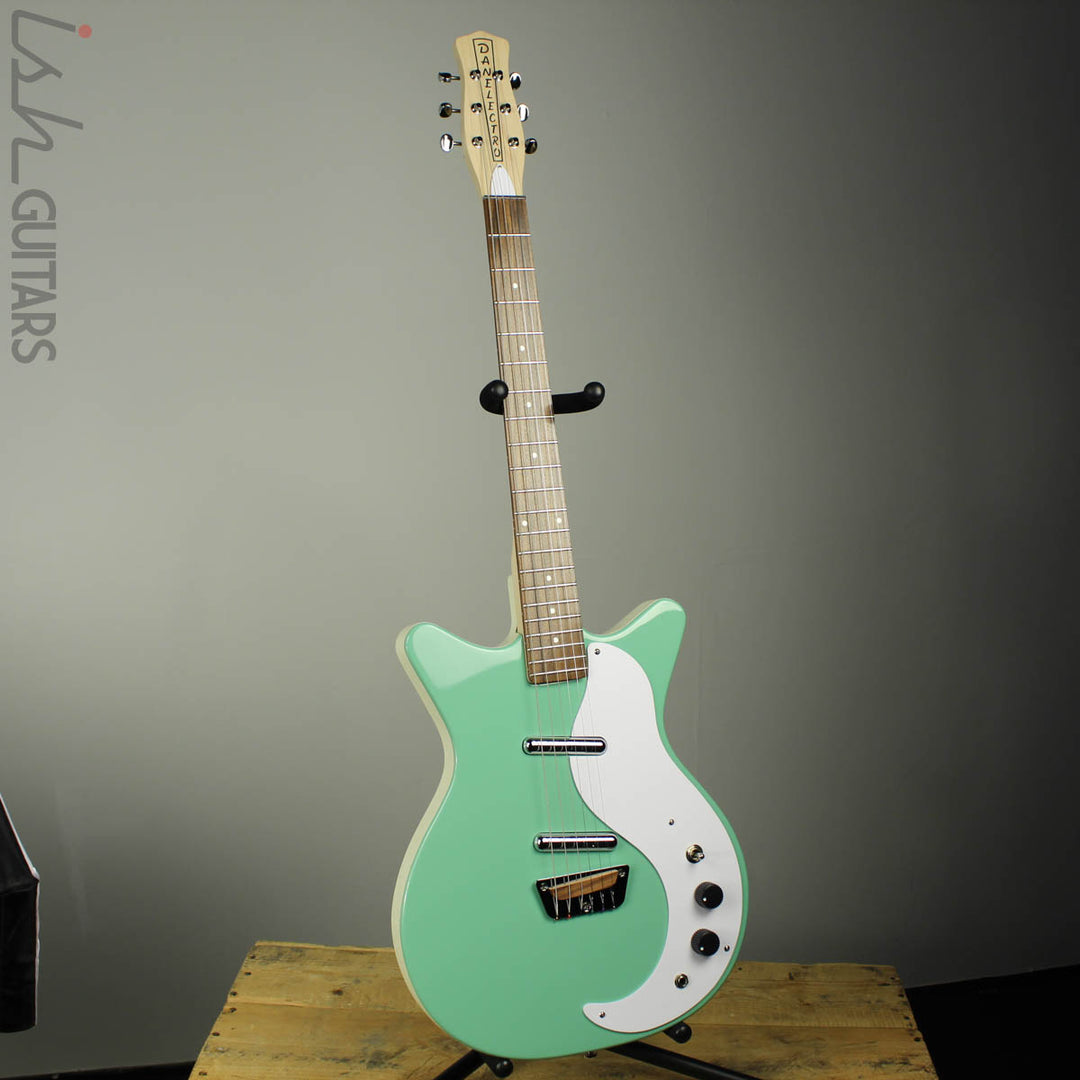 Danelectro Stock 59 Aqua Solidbody Electric Guitar (DEMO VIDEO)
