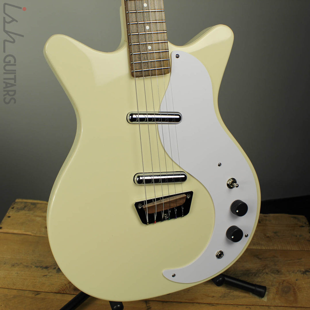 Danelectro Stock 59 Cream Solidbody Electric Guitar (DEMO VIDEO)
