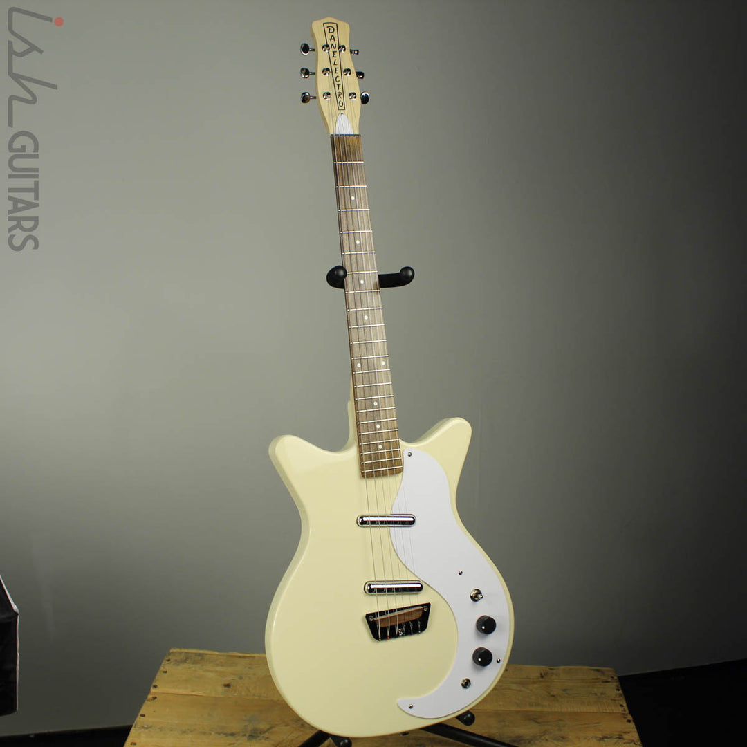 Danelectro Stock 59 Cream Solidbody Electric Guitar (DEMO VIDEO)