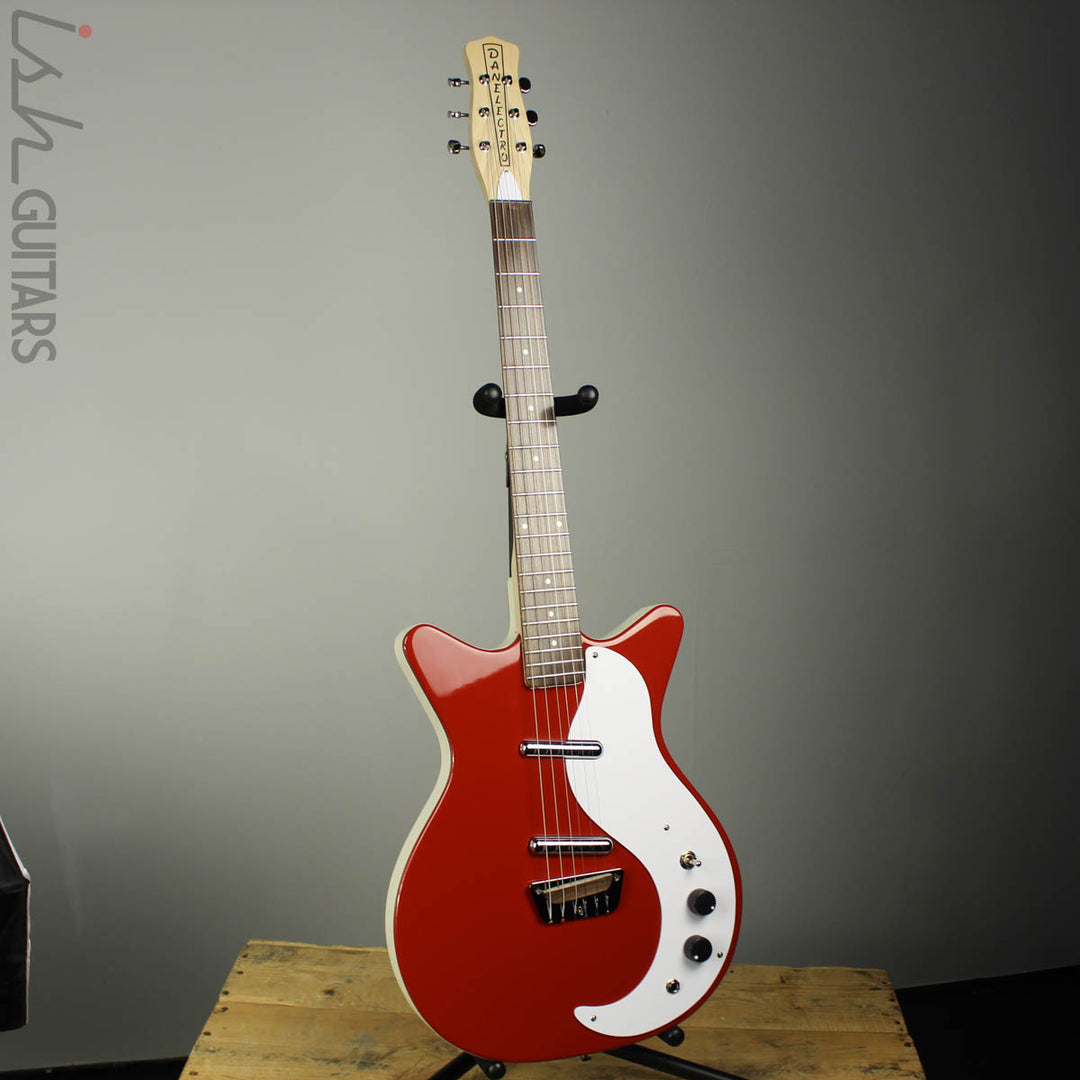 Danelectro Stock 59 Red Electric Guitar (DEMO VIDEO)